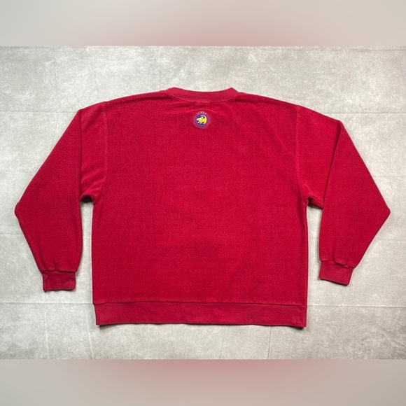 Vintage Disney Lion King Sweater Adult M Red 90s Disney Store Fleece Pullover - Picture 2 of 15
